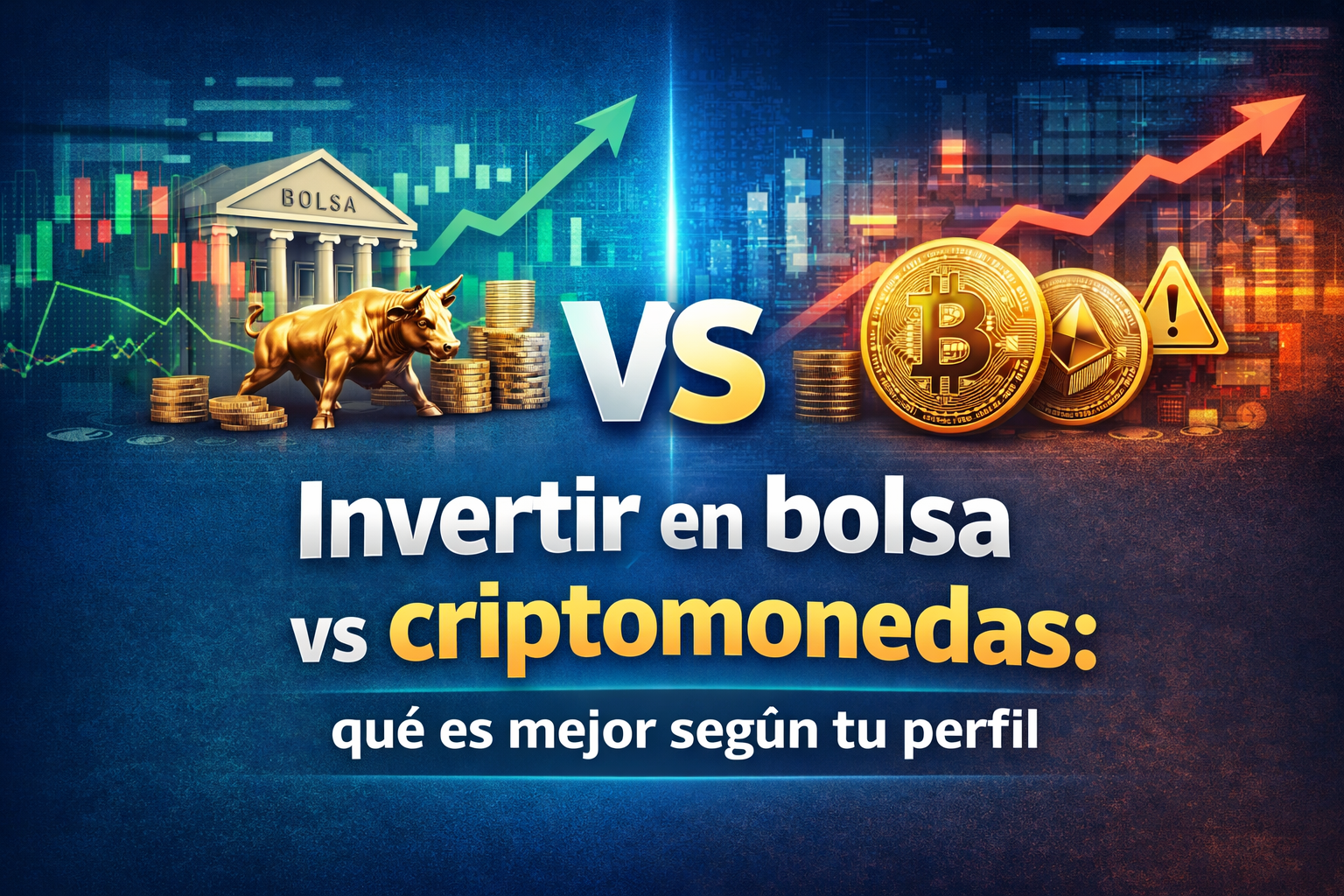 Invertir en bolsa vs criptomonedas: qué es mejor según tu perfil
